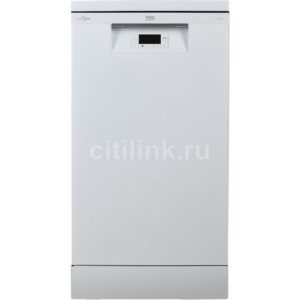 Посудомоечная машина Beko BDFS15020W, узкая, напольная, 44.8см, загрузка 10 комплектов, белая