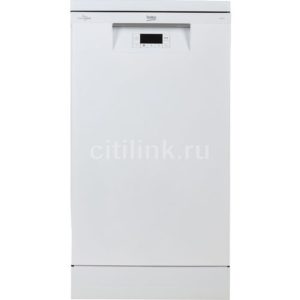 Посудомоечная машина Beko BDFS15021W, узкая, напольная, 44.8см, загрузка 10 комплектов, белая