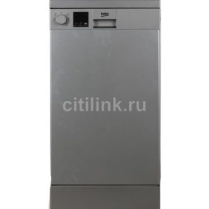 Посудомоечная машина Beko DVS050R02S, узкая, напольная, 44.8см, загрузка 10 комплектов, серебристая