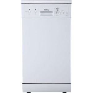 Посудомоечная машина Korting KDF 45240, узкая, напольная, 44.8см, загрузка 10 комплектов, белая