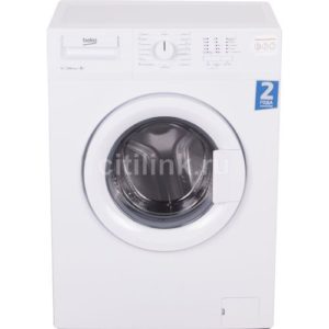 Стиральная машина Beko WRE65P1BWW, с фронтальной загрузкой, 6кг, 1000об/мин