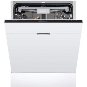 Встраиваемая посудомоечная машина HOMSAIR DW67M, полноразмерная, ширина 59.8см, частичновстраиваемая, загрузка 14 комплектов, белый