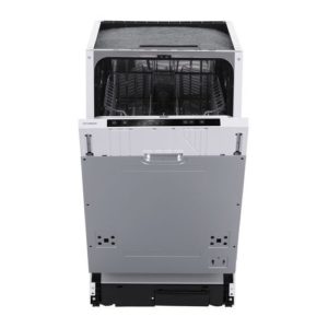 Встраиваемая посудомоечная машина Hyundai HBD 450, узкая, ширина 44.8см, полновстраиваемая, загрузка 9 комплектов, серебристый