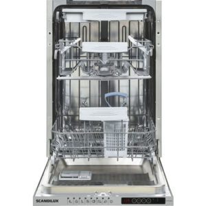 Встраиваемая посудомоечная машина SCANDILUX DWB 4322B3, узкая, ширина 45см, полновстраиваемая, загрузка 10 комплектов