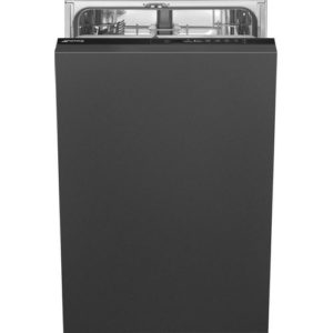 Встраиваемая посудомоечная машина SMEG ST4512IN, узкая, ширина 44.6см, полновстраиваемая, загрузка 9 комплектов, черный