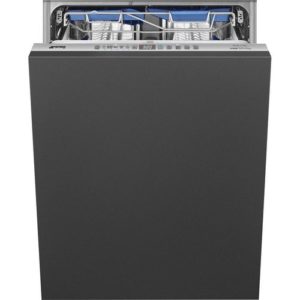 Встраиваемая посудомоечная машина SMEG STL323BQLH, полноразмерная, ширина 59.8см, полновстраиваемая, загрузка 13 комплектов, черный