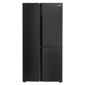 Холодильник трехкамерный Hyundai CS5073FV Total No Frost, Side by Side, инверторный черная сталь