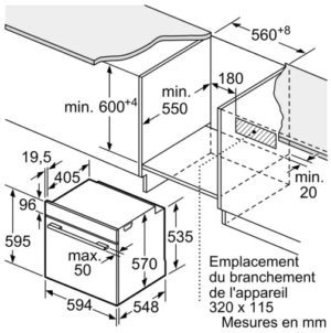 Bosch HBA573BB1 схема встраивания