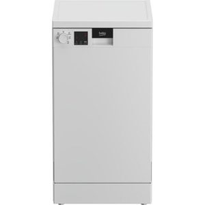 Посудомоечная машина Beko DVS050R01W, узкая, напольная, 44.8см, загрузка 10 комплектов, белая [7656208335]