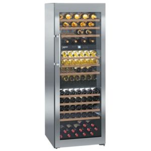 Винный шкаф однокамерный Liebherr WTes 5872 вместимость: 178 бутылок, инверторный серебристый