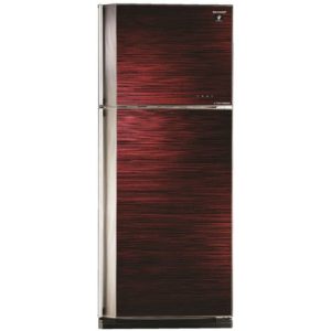Холодильник двухкамерный Sharp SJ-GV58ARD Hybrid Cooling, красное стекло/черный